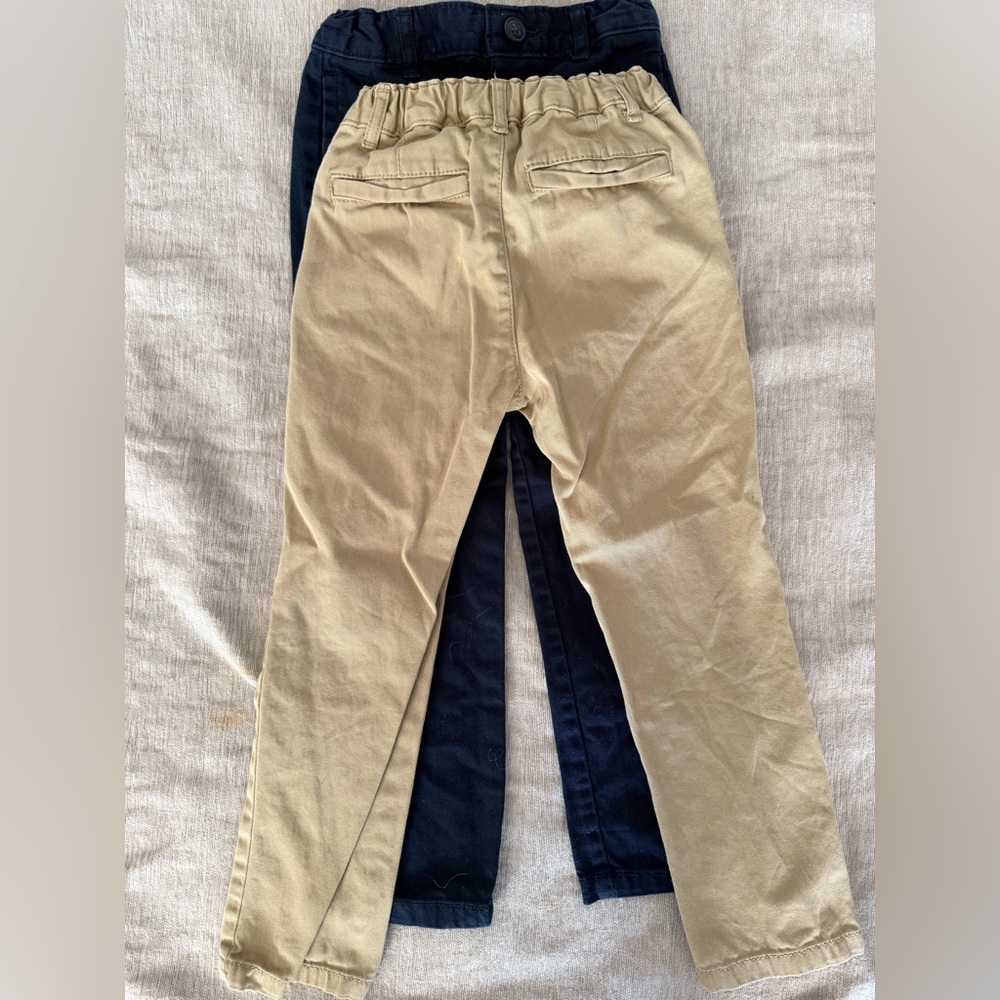Children’s Place Boys' Uniform Chino Pants in Khaki and Navy - Picture 4 of 4